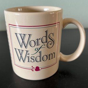 Vintage Hallmark WORDS OF WISDOM Mug w/ Well-Known Inspirational Quotes